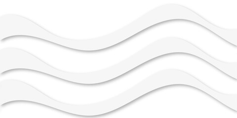 Obraz premium A minimalist abstract background featuring a flowing, wavelike pattern of layered shapes in soft beige and white with subtle drop shadows, creating a serene and smooth, almost fabric-like texture. 