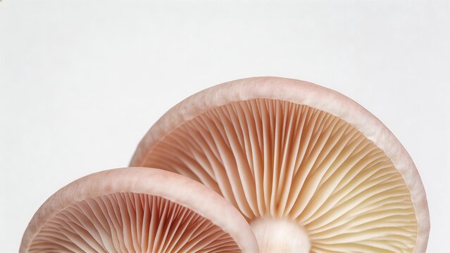 Closeup of mushroom gills