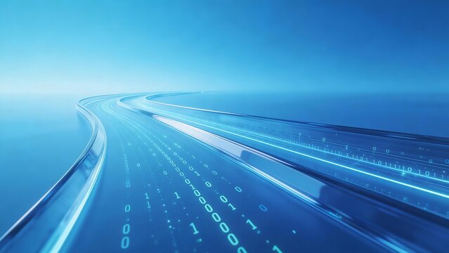 Digital data highway with binary code
