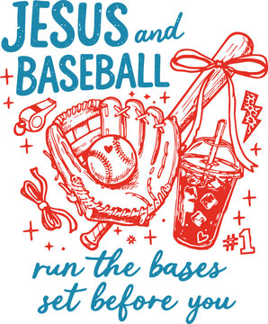 Jesus and Baseball svg, Jesus baseball run the bases svg