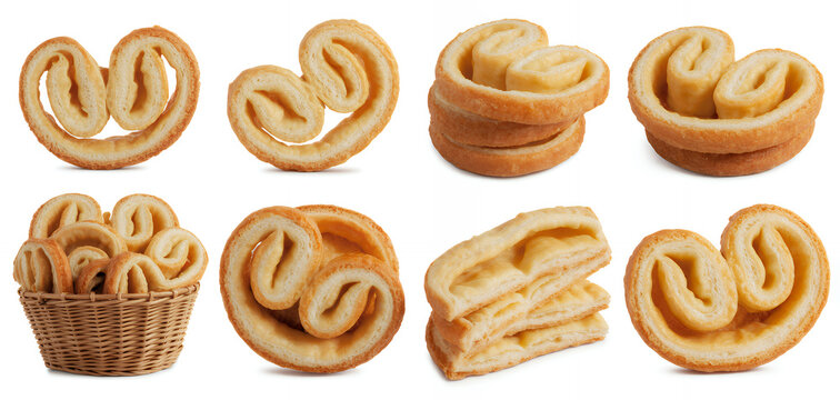 Twisted bread on a white background pastry isolated