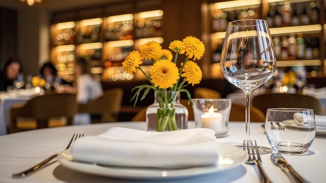 Elegant restaurant table setting