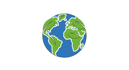 Fototapeta premium Globe Earth Planet World Map Illustration.