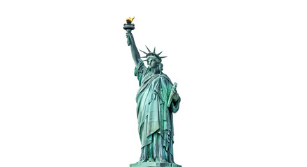 The Statue of Liberty stands tall with torch raised high in New York City. © James