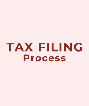 Tax Filing Process Illustration with Business Tax Preparation, Annual Tax Reporting Workflow, Corporate Tax Compliance Concept and Financial Document Management in Office Environment