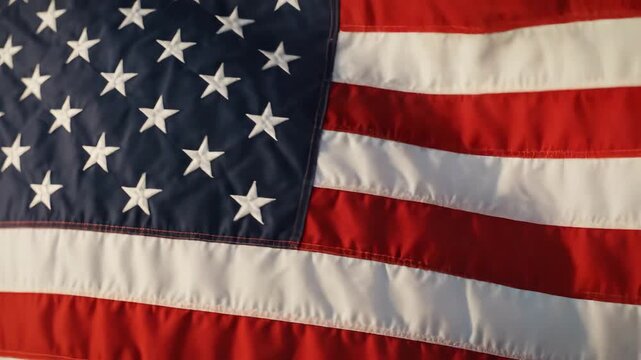 Closeup of American flag