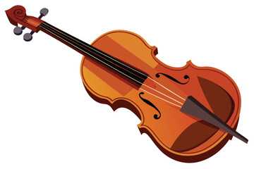 violin vector on white background © Brojendra