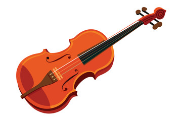 violin vector on white background © Brojendra