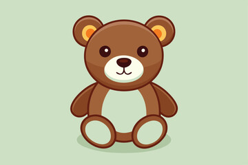 Fototapeta premium kids toy teddy bear vector on white background