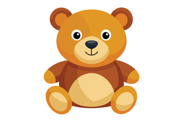 Obraz premium kids toy teddy bear vector on white background