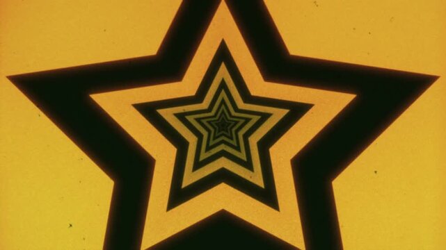 Retro Vintage 80s Background With Stars Stripe Loop
Eighties retro grainy and noisy VHS textured background with outline stars tunnel background with stripes seamless looping