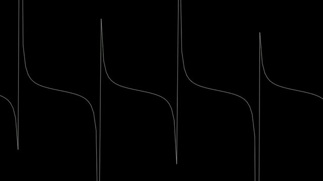 Abstract Tangent Function Graph on Black Background - Mathematical Curve