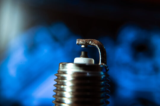 car spark plug macro close-up photo