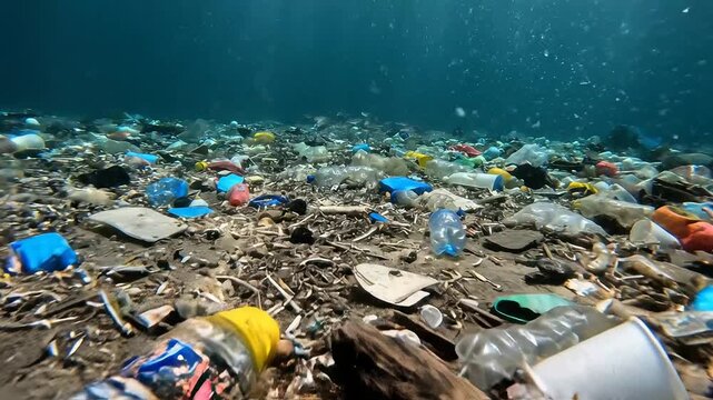 Underwater plastic pollution