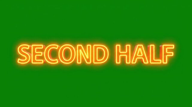 Neon Signage for Sports Event, Second Half Indicator