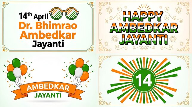 Vector illustration Babasaheb Bhimrao ambedkar Jayanti editable post banner template