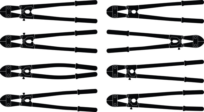 Bolt Cutters Silhouettes on White Background illustration 28b2ac5ee7