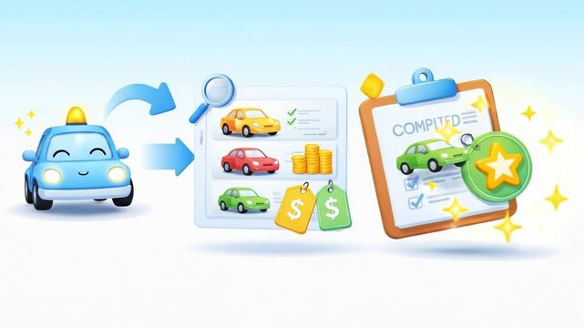 Auto insurance quotes comparison process online infographic digital environment informative