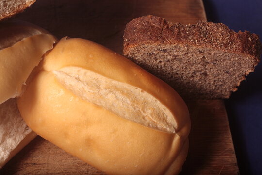 rye bread, French bread, cassava bread