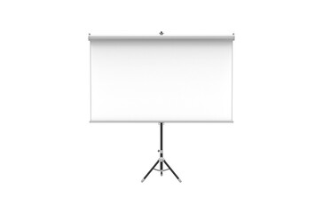 Obraz premium Presentation screen on tripod stand
