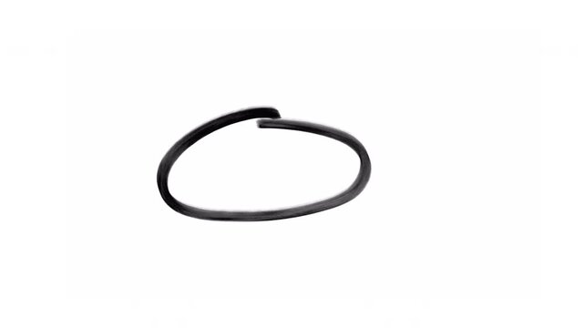 Hand drawn circle oval shape