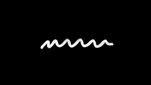 Hand drawn white wavy underline