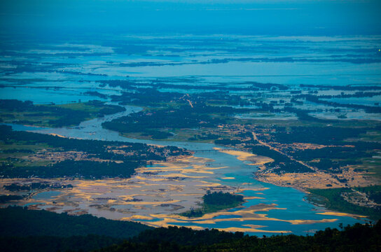 landscape from cherrapunjee, meghalaya a place for waterfalls, springs and meadows