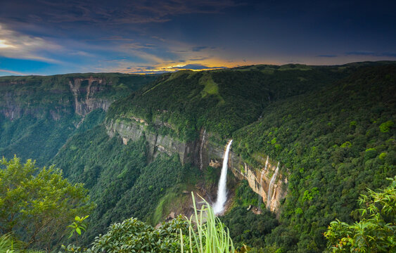 landscape from cherrapunjee, meghalaya a place for waterfalls, springs and meadows