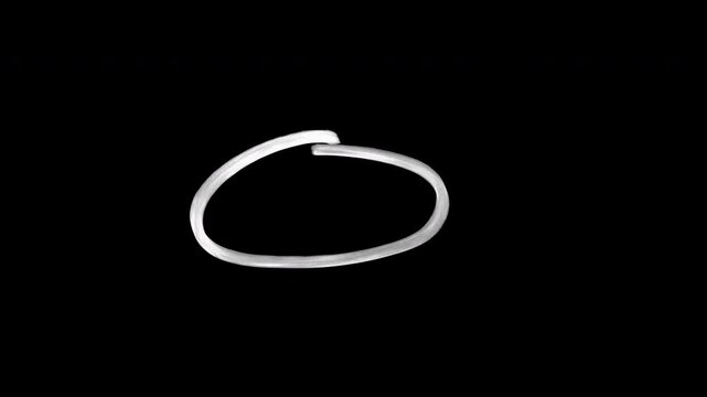 Hand drawn white circle oval