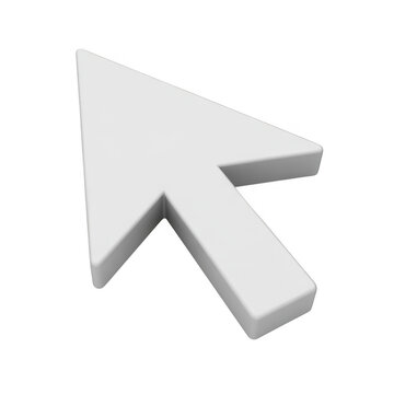 White computer mouse cursor on black computer cursor white cursor arrow pointer isolated on a transparent background