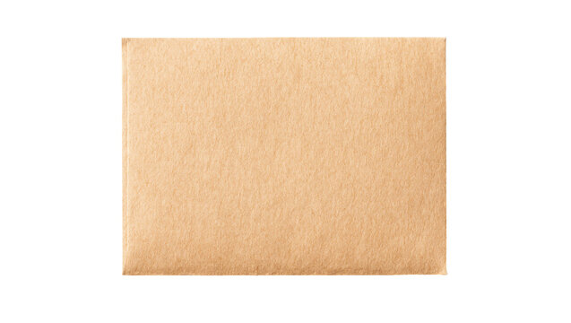 Isolated light brown felt rectangle with soft fibrous texture, elegant plain textile material.