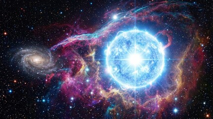 Fototapeta premium abstract space background with stars
