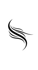 Obraz premium Abstract Black Ink Swirl Graphic Element