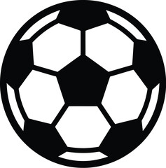 Fototapeta premium Black and white vector soccer ball illustration with geometric pattern