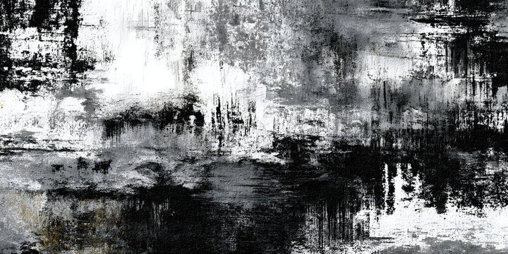 Black and white texture shows a distressed surface with a mix of patterns and marks that create a layered effect over the canvas throughout the design