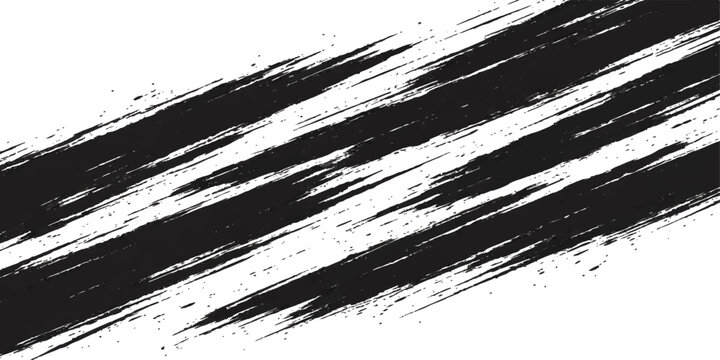 Black and white abstract grunge background with ink splatters and brush strokes