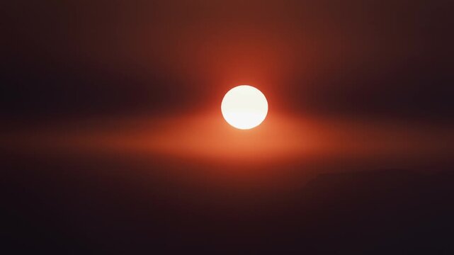 Hazy Smoky Sunset in the High Desert Timelapse Zoom In
