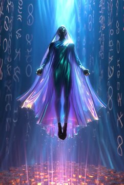generated animation. Mystical Ascension