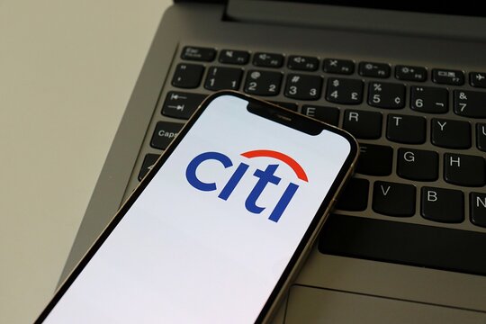 Salvador, Brazil - March 20, 2026: Logo of Citi (Citibank) on smartphone screen. Citi brand, Citibank logo. Finance concept.