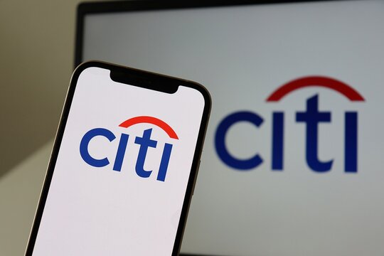 Salvador, Brazil - March 20, 2026: Logo of Citi (Citibank) on smartphone screen. Citibank logo. Finance concept.