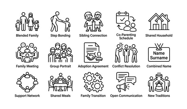Family dynamics and co-parenting concepts in modern blended households