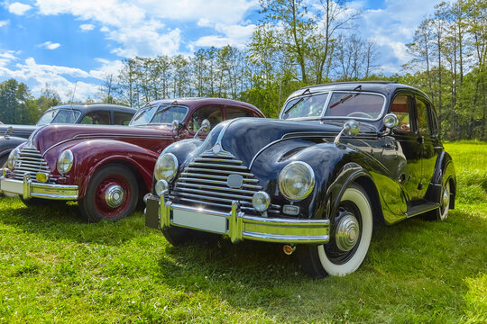 Beautiful German classic cars, rare post-war models from the German Democratic Republic whose brands no longer exist.
