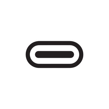 USB type c icon vector
