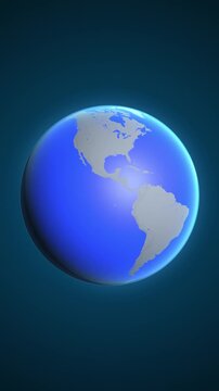 The animation shows a graphic representation of the earth and highlights the location and map of Saint Vincent and the Grenadines colored red in vertical format.