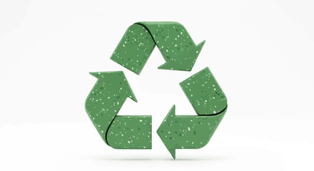 Green recycling symbol representing environmental sustainability and eco-friendly practices for a healthier planet