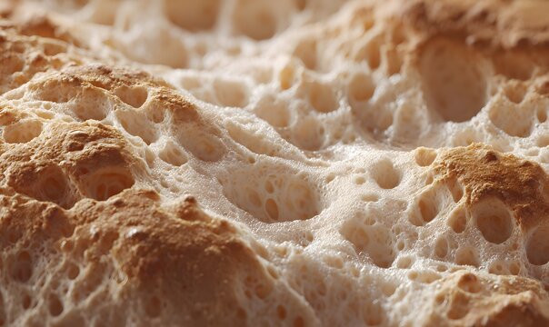 How does fermentation impact texture of fermented bread clean professional stock photo sharp macro photography style cinematic realism ultra photorealistic no text no watermark