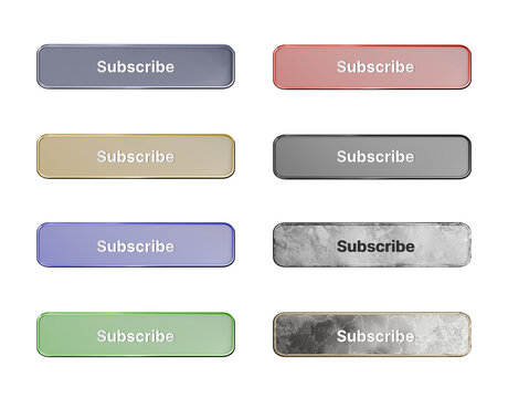 Modern UI Interface Buttons Pack - Subscribe Call to Action