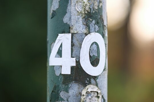 Nummer Zahl Ziffer 40 f&uuml;r Geburtstag oder Jubil&auml;um