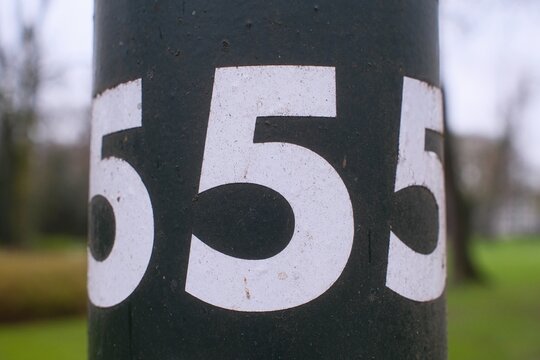 Nummer Zahl Ziffer 555 f&uuml;r Geburtstag oder Jubil&auml;um