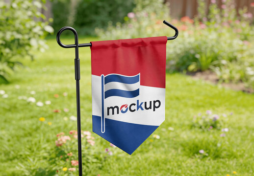 A Garden Flag Mockup